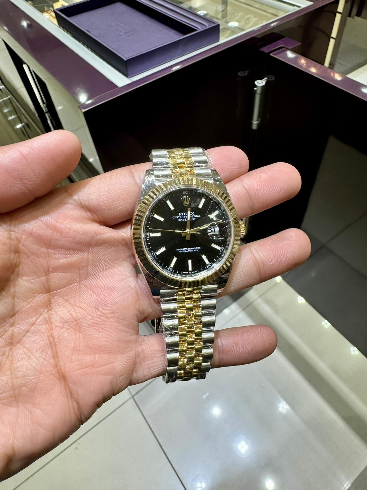 Rolex Datejust 41mm Yellow Gold and Steel 126333 – Monica Jewelers