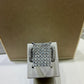 3 CTW Natural Diamond Rectangular Pavé Ring | 14K White Gold H-I I1