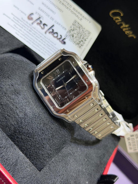 Cartier Santos Medium Blue NEW CRWSSA0029