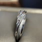 MEN'S 5 ROUND DIAMOND BAND IN 10k white GOLD 1/10ctw