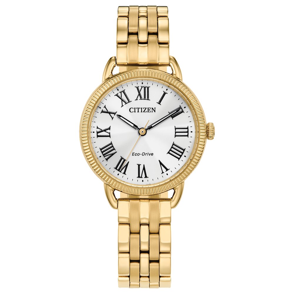 Citizen Eco-Drive Classic EM1052-51A, silver dial stainless steel, Ladies