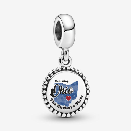 Ohio Map Dangle Charm
