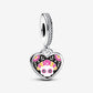 Engravable Day of the Dead Sugar Skull Heart Dangle Charm