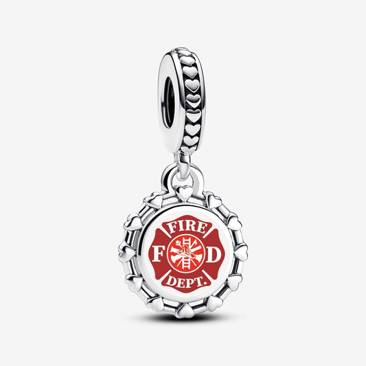 Engravable Firefighter Dangle Charm