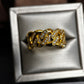 10.5MM CUBAN LINK DIAMOND RING 10k SOLID GOLD .52CTW