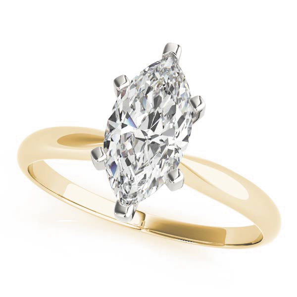 Solitaire Marquise Shape Engagement Ring