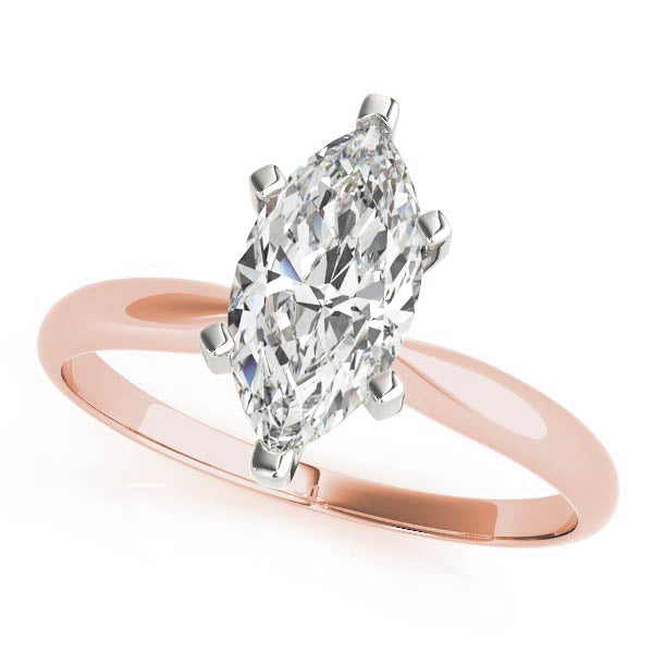 Solitaire Marquise Shape Engagement Ring