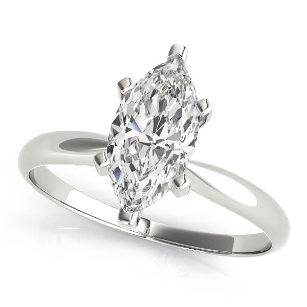 Solitaire Marquise Shape Engagement Ring