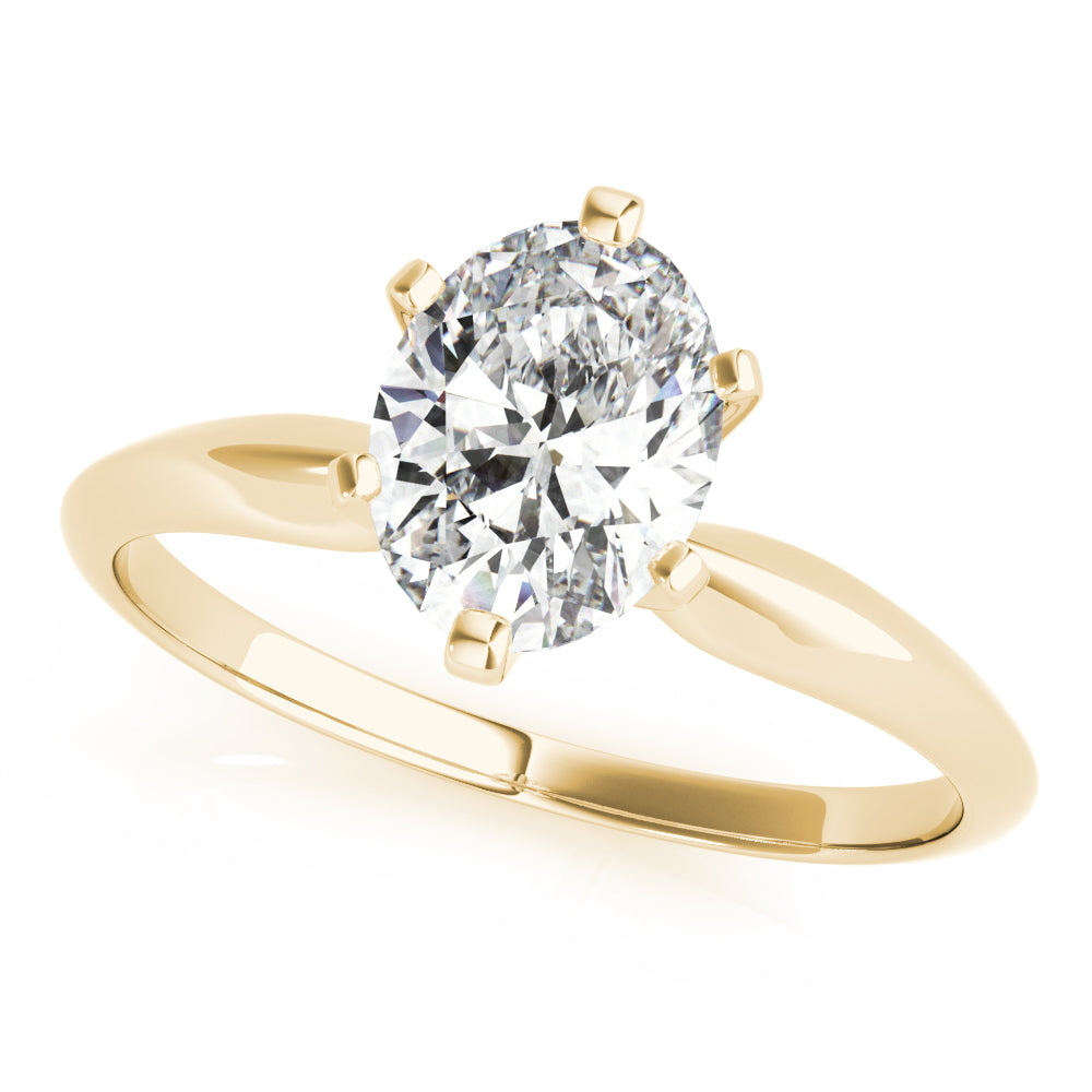 Solitaire Oval Shape Engagement Ring