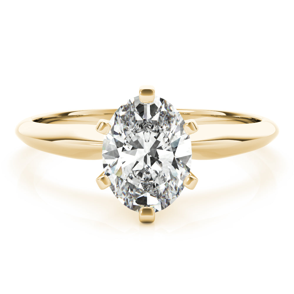 Solitaire Oval Shape Engagement Ring
