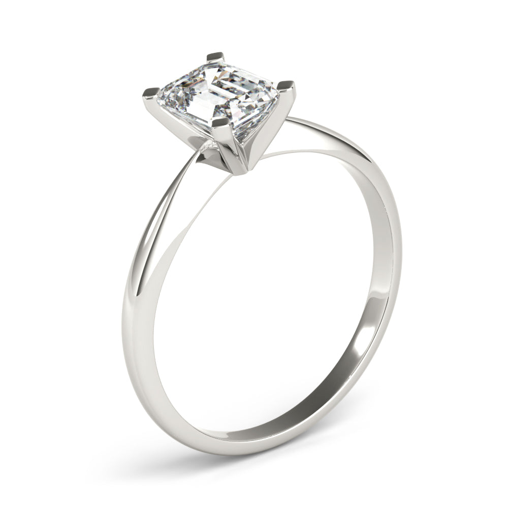 Solitaire Emerald Cut Engagement Ring
