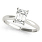 Solitaire Emerald Cut Engagement Ring