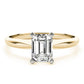 Solitaire Emerald Cut Engagement Ring