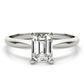 Solitaire Emerald Cut Engagement Ring