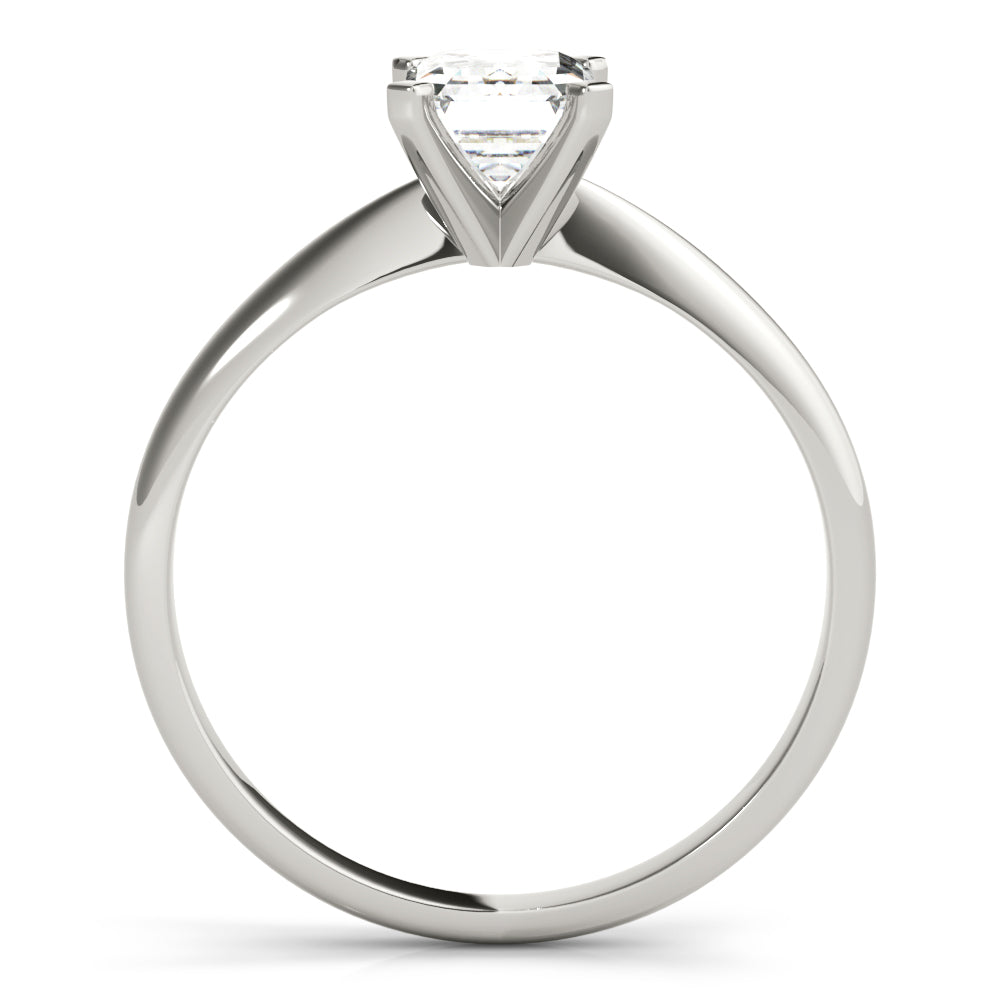 Solitaire Emerald Cut Engagement Ring