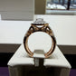 14K Rose Gold 1.50 CTW Round Diamond Double Halo Twist Wedding Set