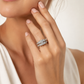2.00 CTW Three-Stone Diamond Bridal Set in 14K White Gold (3/4 CT Center) | Monica Jewelers
