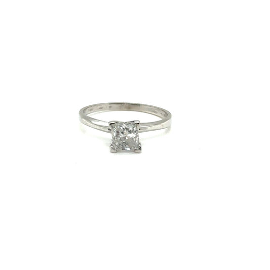 14k white gold 1carat princess cut solitaire Wedding Ring