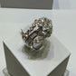 10K White Gold 4.00 CTW Natural Diamond Round & Baguette Triple-Row Engagement Ring - H-I Color, SI Clarity