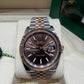 Rolex Datejust 41mm Everose Gold and Steel 126331 Choclate
