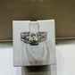 Princess Cut Diamond Wedding Set | 14K White Gold Channel-Set Bridal Ring