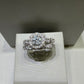 14K White Gold 1.20 CTW Natural Diamond Halo Wedding Set – 0.50 CT Round Center