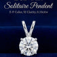 14k lab grown solitaire pendant