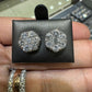 10k White Gold 2.55 Carat Flower Diamond Earrings