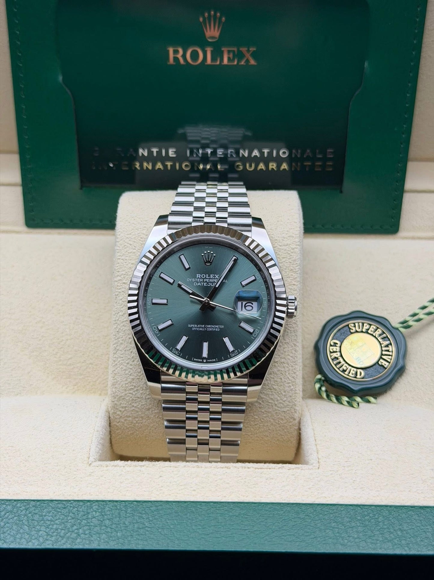 Rolex Datejust 41mm Stainless Steel 126334 GXJ Green