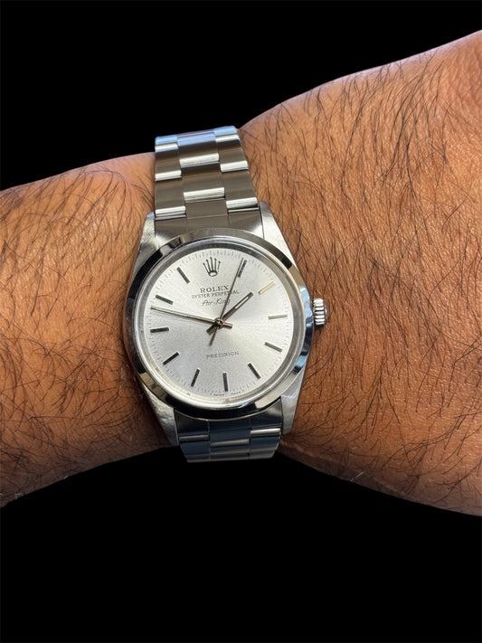 Rolex Air King SS 14000 Silver Dial