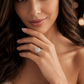 1.75 CTW Pear-Shaped Double Halo Diamond Engagement Ring in 14K White Gold – 0.50 CT Center