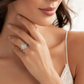 1.75 CTW Pear-Shaped Double Halo Diamond Engagement Ring in 14K White Gold – 0.50 CT Center