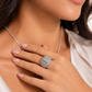 3 CTW Natural Round & Baguette Diamond Halo Ring | 14K White Gold
