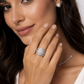 3 CTW Natural Diamond Composite Halo Ring | 10K Yellow Gold, G SI