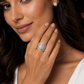 3 CTW Natural Diamond Composite Halo Ring | 10K Yellow Gold, G SI