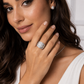 3 CTW Natural Diamond Composite Halo Ring | 10K Yellow Gold, G SI