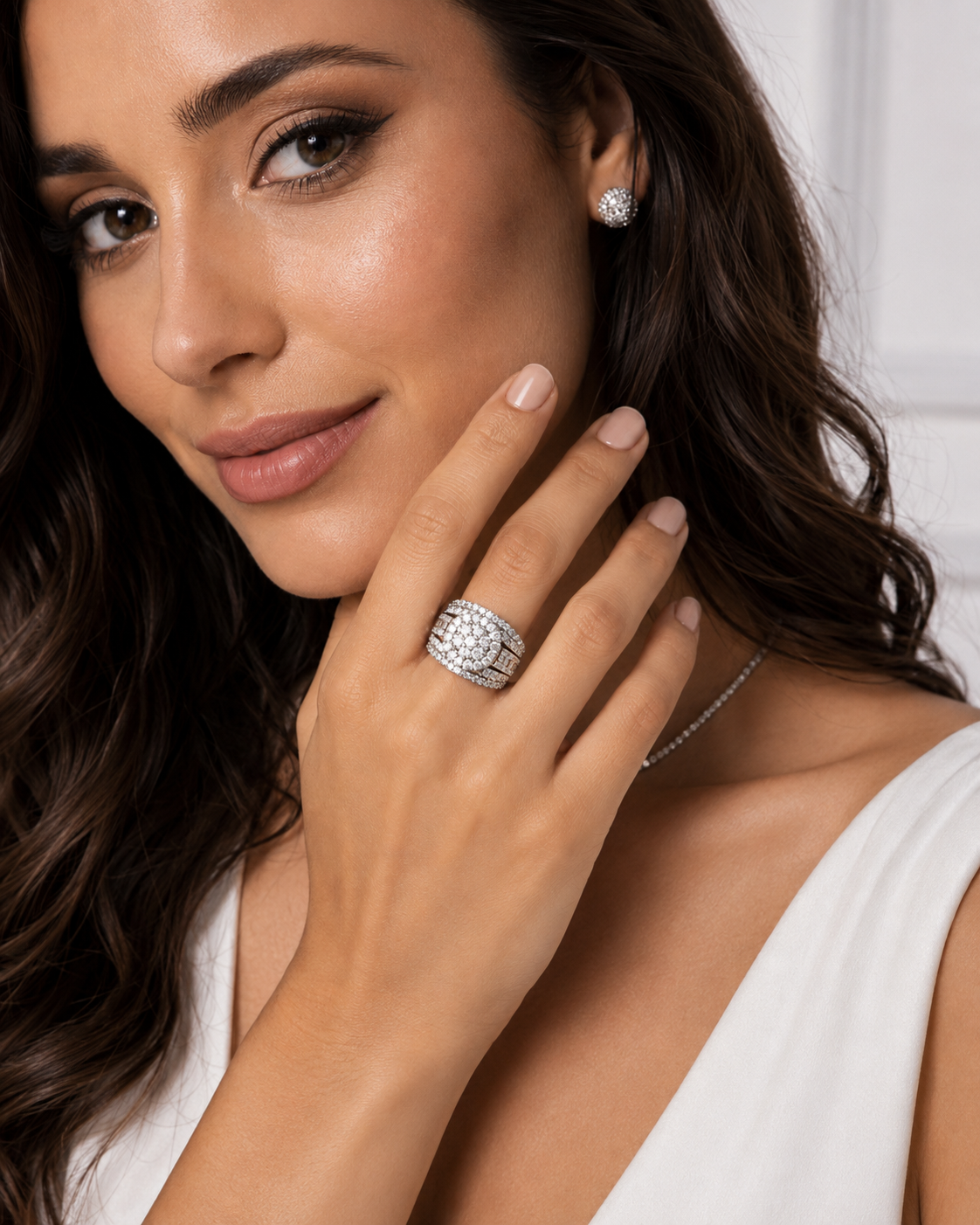3 CTW Natural Diamond Composite Halo Ring | 10K Yellow Gold, G SI