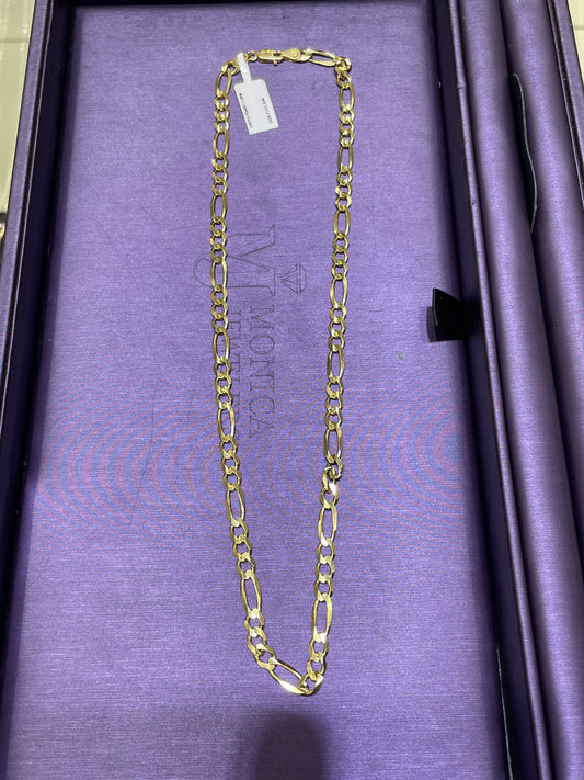 14k yellow gold figaro 5.5mm