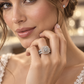 14K Two-Tone White & Rose Gold Double Halo Diamond Wedding Set