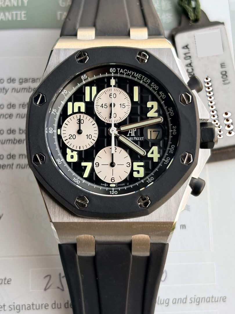 Audemars Piguet Royal Oak Offshore Chronograph “Rubberclad” 42mm – Ref. 25940SK – Full Set
