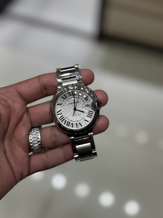 Stainless Steel Cartier 42mm Ballon Bleu De Automatic Watch| W69012Z4