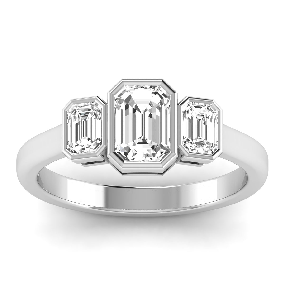 3 STONE EMERALD RING