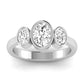 3 STONE OVAL RING