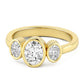 3 STONE OVAL RING