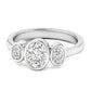 3 STONE OVAL RING