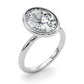 Solitaire Bezel Set Oval Engagement Ring
