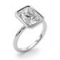 Solitaire Bezel Set Radiant Engagement Ring
