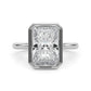 Solitaire Bezel Set Radiant Engagement Ring