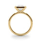 Solitaire Bezel Set Radiant Engagement Ring