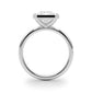 Solitaire Bezel Set Radiant Engagement Ring